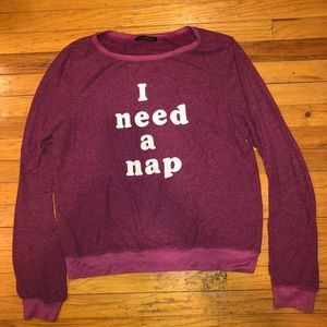 Wildfox Pink Long Sleeve Sweater